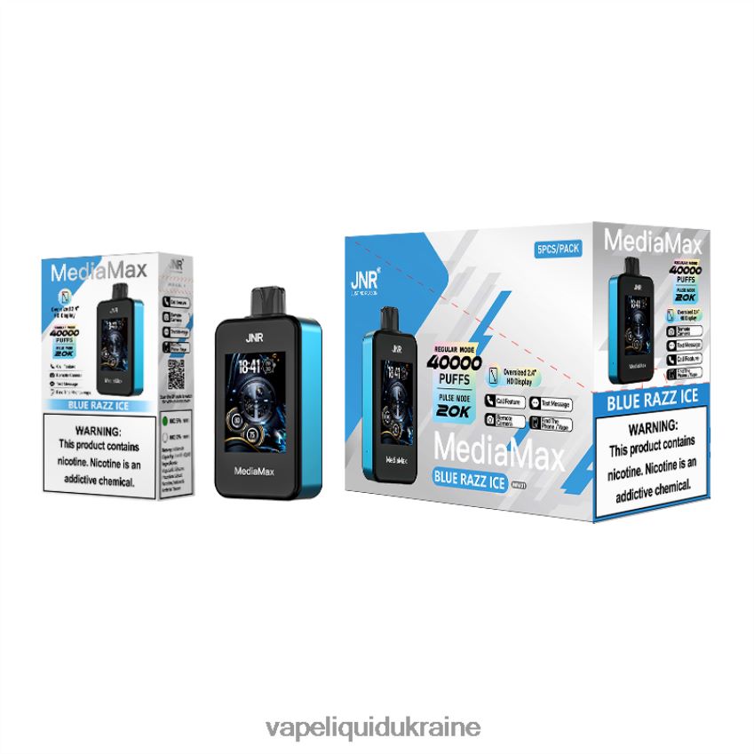 JNR MediaMax 40k Puff Blue Razz Ice P2DFVX21 Vape Ukraine