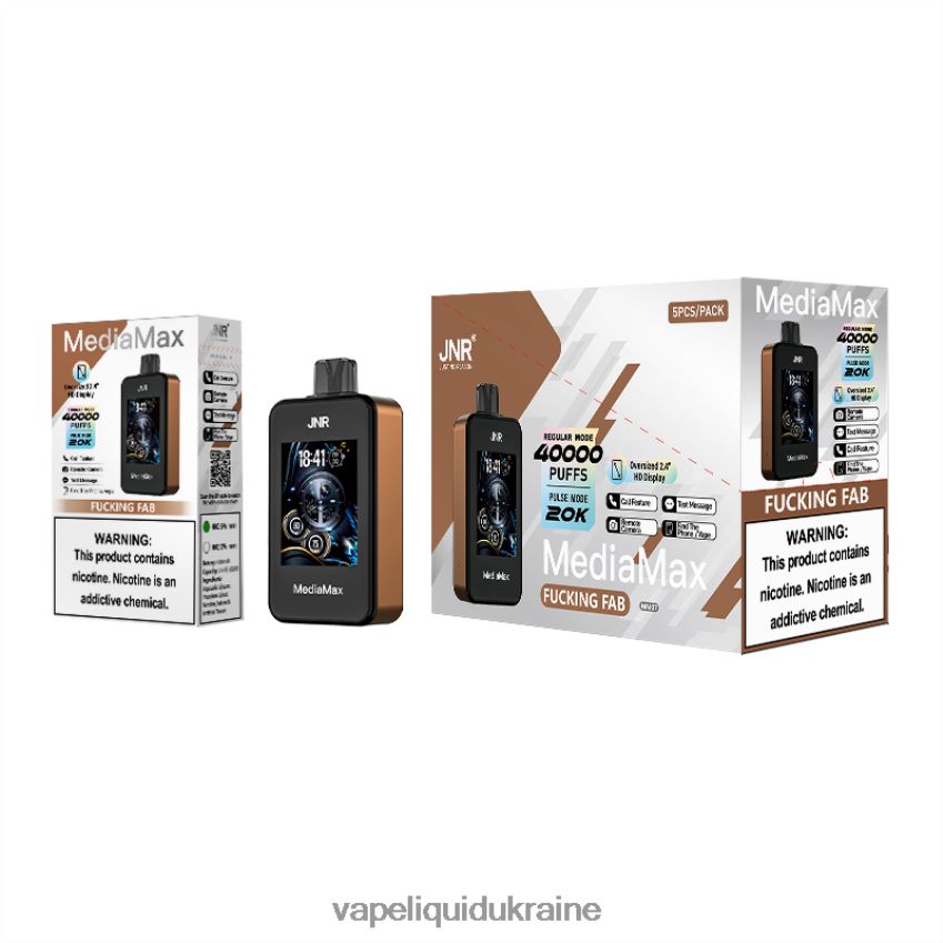 JNR MediaMax 40k Puff Fcuking Fab P2DFVX13 Vape Shop Київ