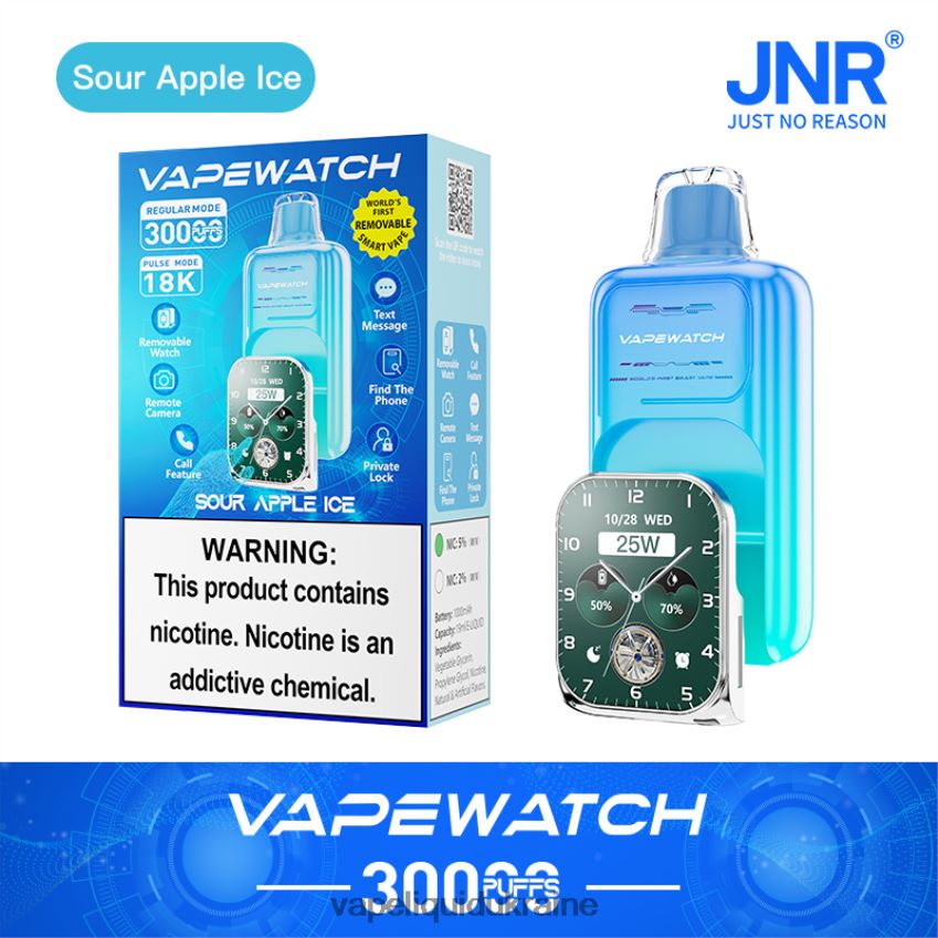 JNR Vape Watch Sour Apple Ice P2DFVX5 Pod System Vape