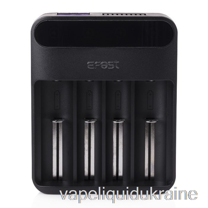 Vape Ukraine Efest LUSH Q4 4-Bay Intelligent LED Battery Charger