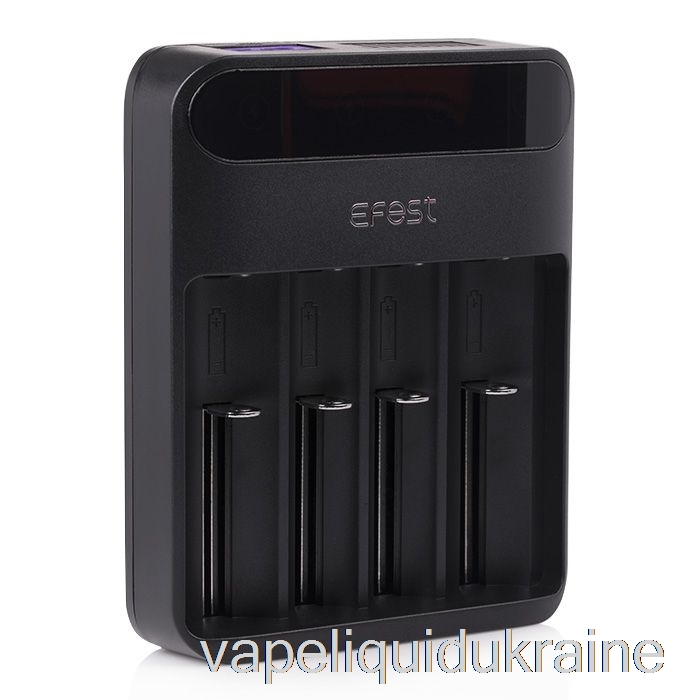 Vape Ukraine Efest LUSH Q4 4-Bay Intelligent LED Battery Charger