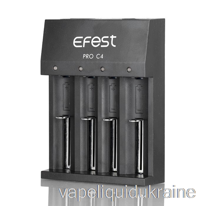 Vape Liquid Ukraine Efest PRO C4 4-Bay Smart Battery Charger