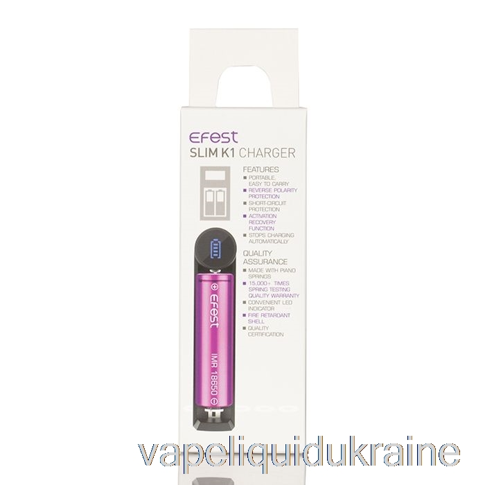 Vape Liquid Ukraine Efest SLIM K1 Single-Slot Battery Charger