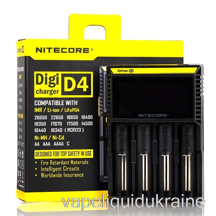 Vape Ukraine Nitecore D4 Battery Charger (4-Bay)